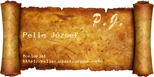 Pelle József névjegykártya